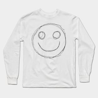 Dark and Gritty Emoji Smiley Face Long Sleeve T-Shirt